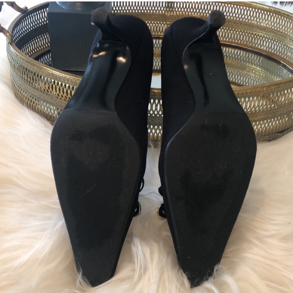 2X STUART WEITZMAN Two Pairs of Shoes: One NAVY + One BLACK, both size 8.5 - Picture 8 of 10
